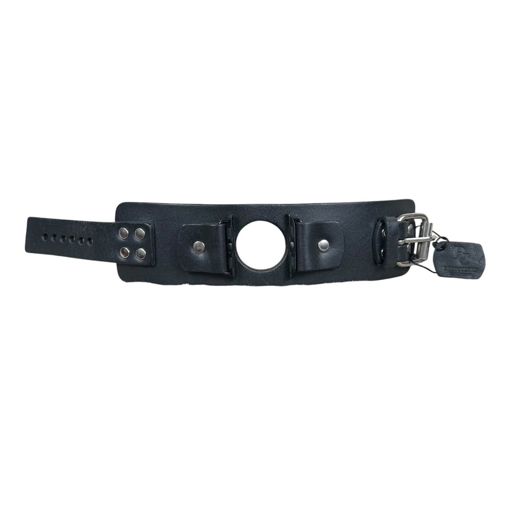BROSCOLORS Genuine Leather Studded Goth Steam Punk Watchband Bracelet